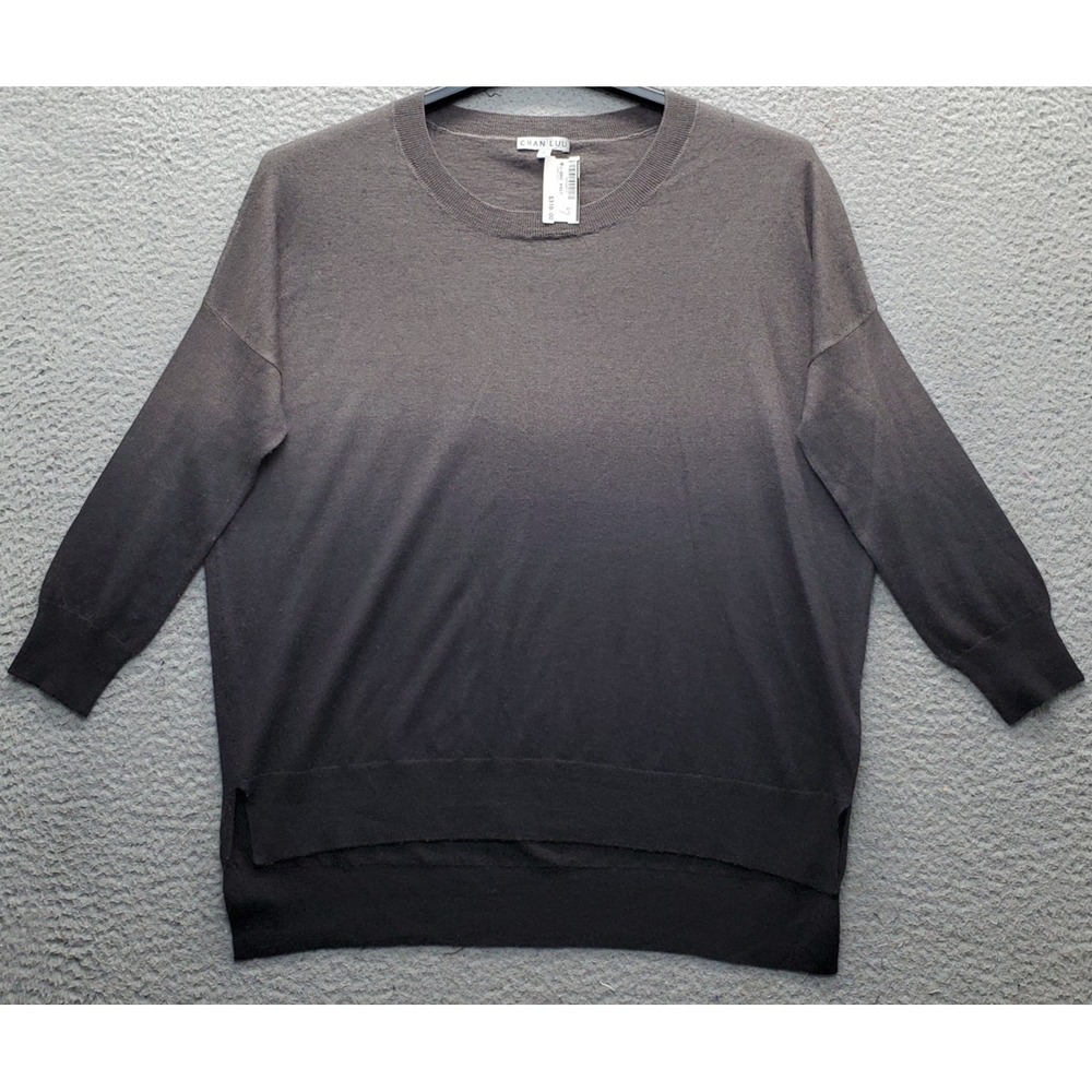 Chan Luu Sweater Womens S Multi Knit Silk Cashmere Blend High-Low Hem Pullover